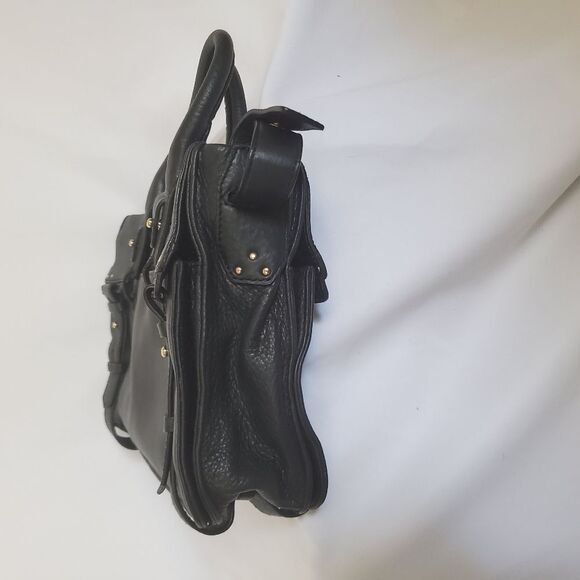 Vince Camuto Women’s Leather Satchel Black Medium Handbag Top-Grain Tote Classic - Picture 11 of 11